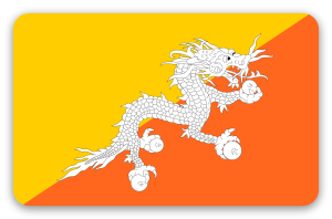 Bhutan - Kartensticker