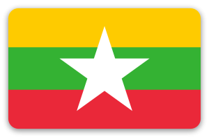 Myanmar - Kartensticker