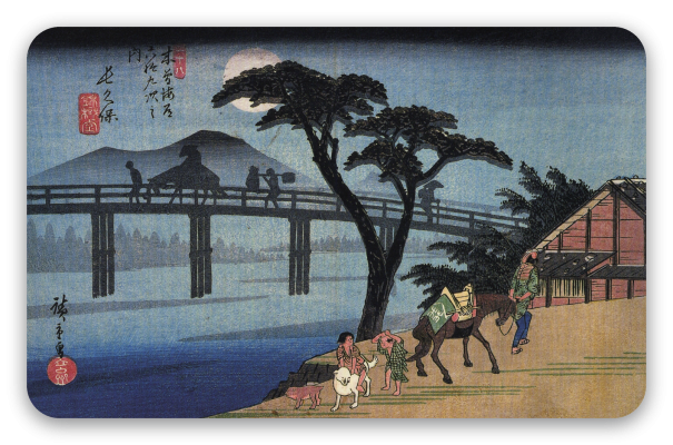 Reiter auf der Brücke
