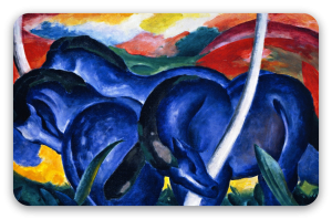 Die großen blauen Pferde - Kartensticker