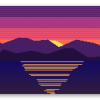 Pixel-Sonnenuntergang