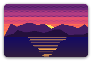 Pixel-Sonnenuntergang